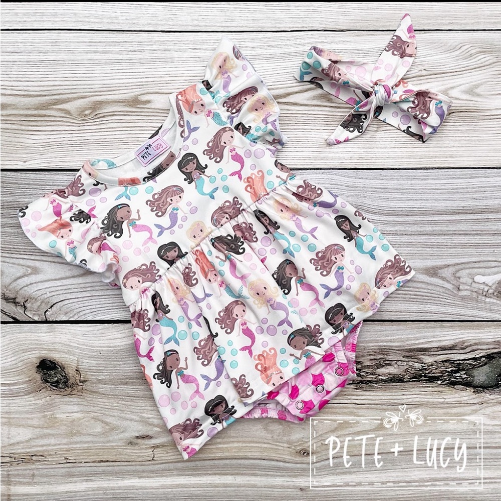 Pete + Lucy mermaid romper